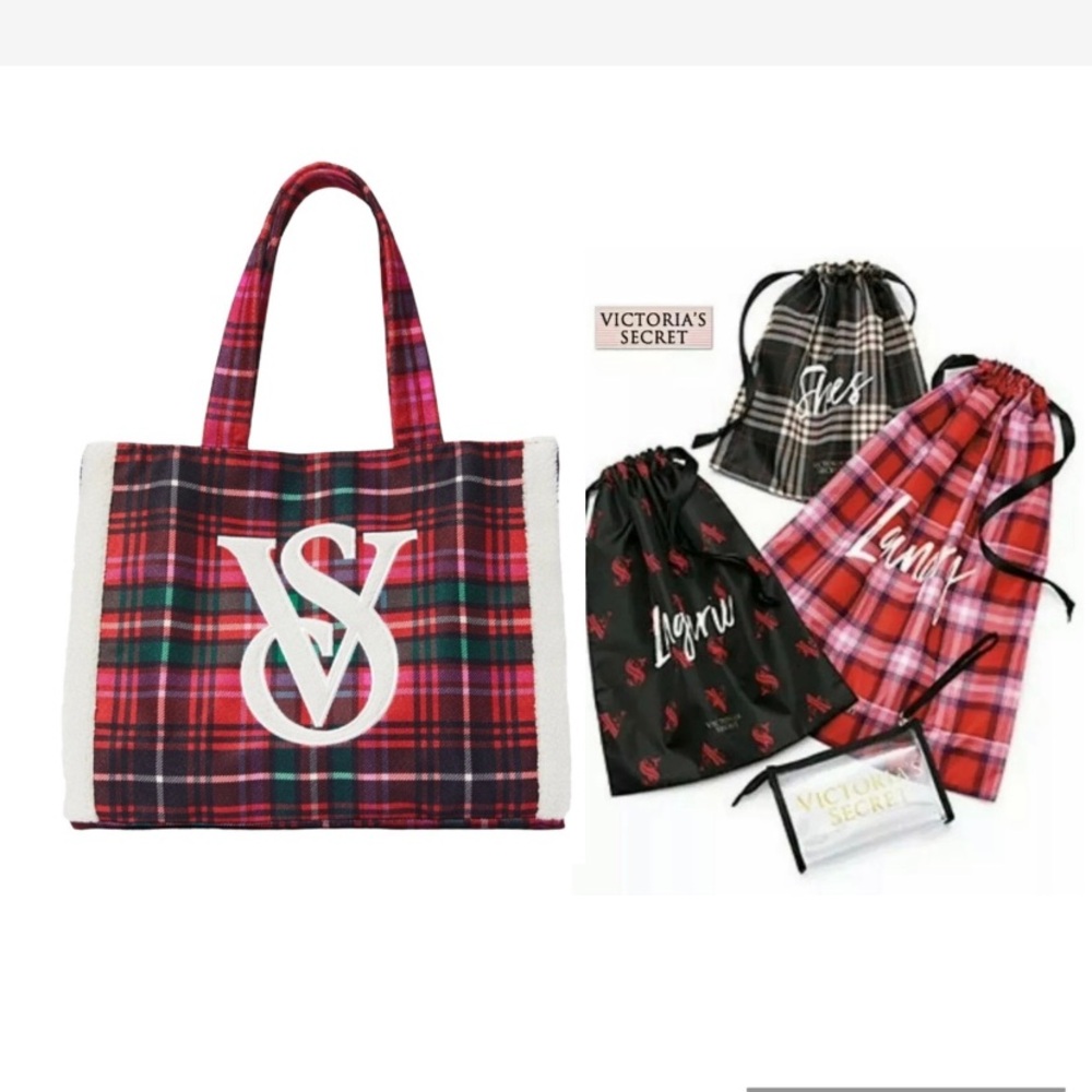 Victoria’s Secret Sherpa tote and travel set